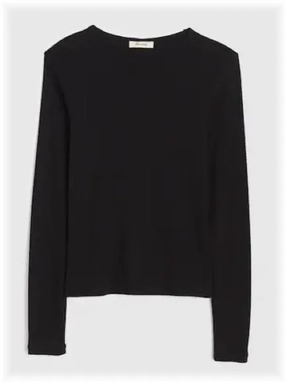 Madwell 100% Cotton Black Long Sleeve Tee Shirt